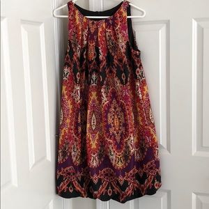 Printed silk dress sz 6